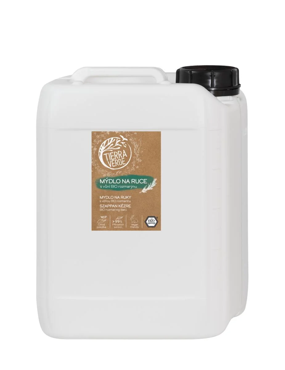 Tierra Verde Vloeibare handzeep - BIO Rozemarijn 290 ml - met Tsjechische biologische weegbree