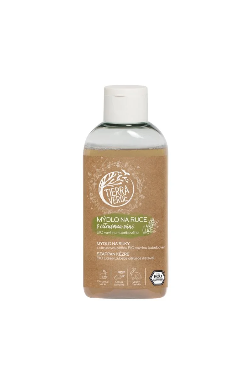 Tierra Verde Vloeibare handzeep - BIO Laurier 290 ml - met Tsjechische biologische weegbree