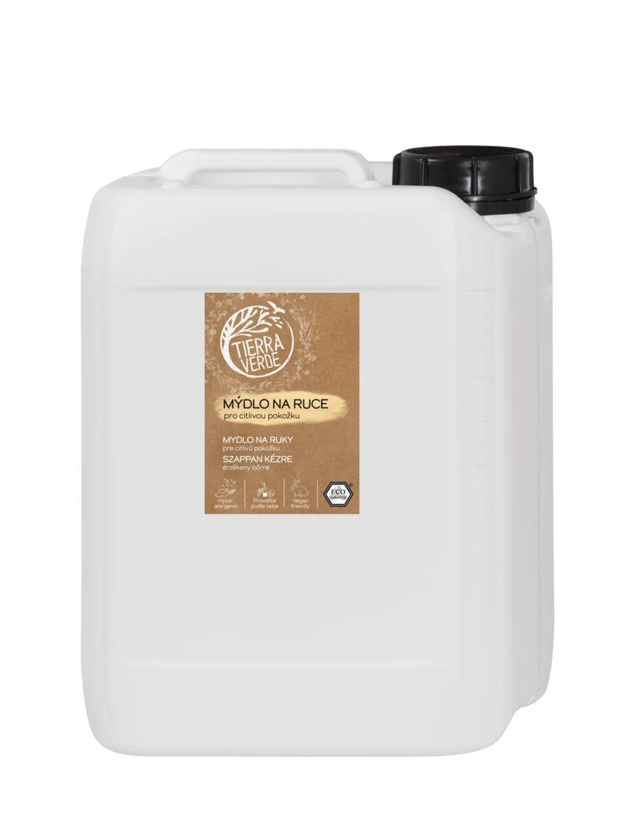 Tierra Verde Vloeibare handzeep - gevoelige huid 290 ml - met Tsjechische biologische weegbree