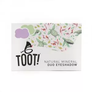 TOOT! Minerale oogschaduw duo lila en groen - Turtle (4,6 g) - zacht voor gevoelige huid