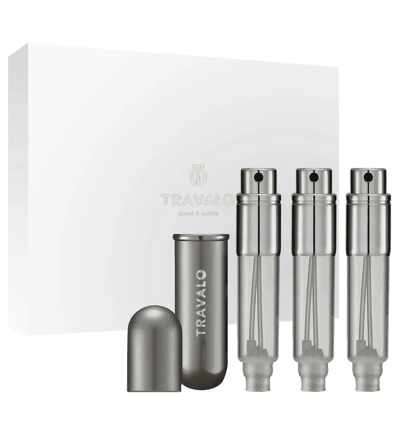 Classic navulbare parfumverstuiver 3x5 ml Titanium