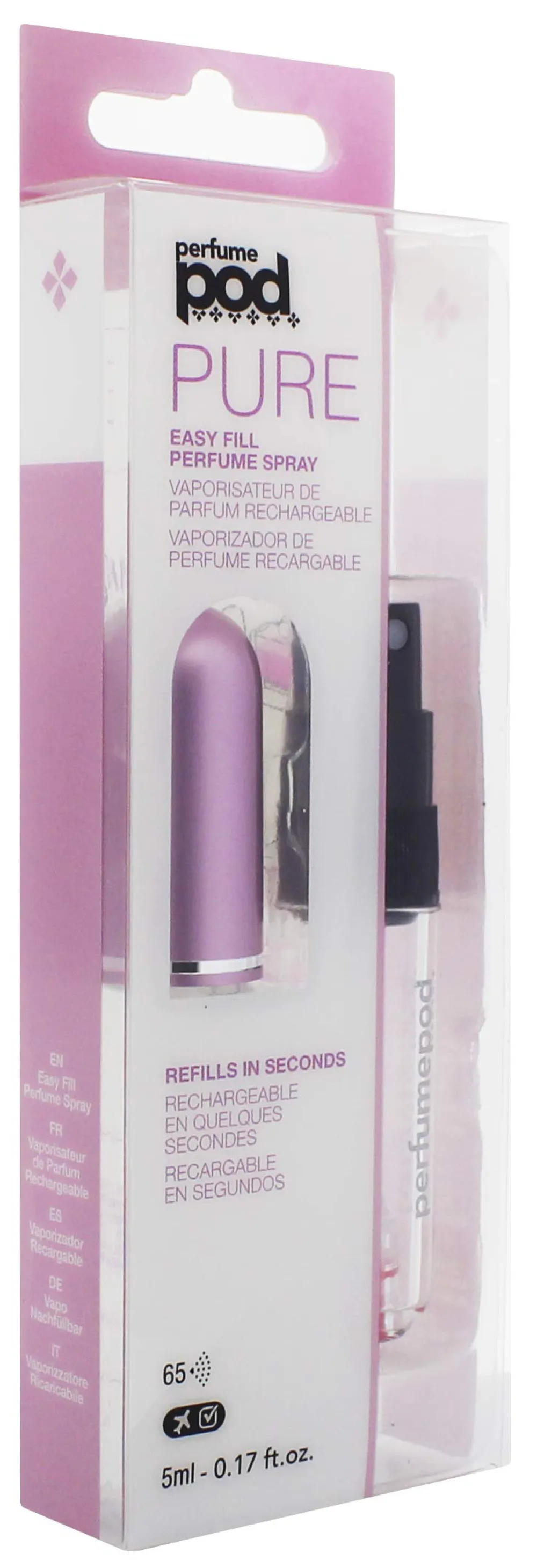 Perfume Pod Pure navulbare parfumverstuiver Pink 5 ml 5 ml roze