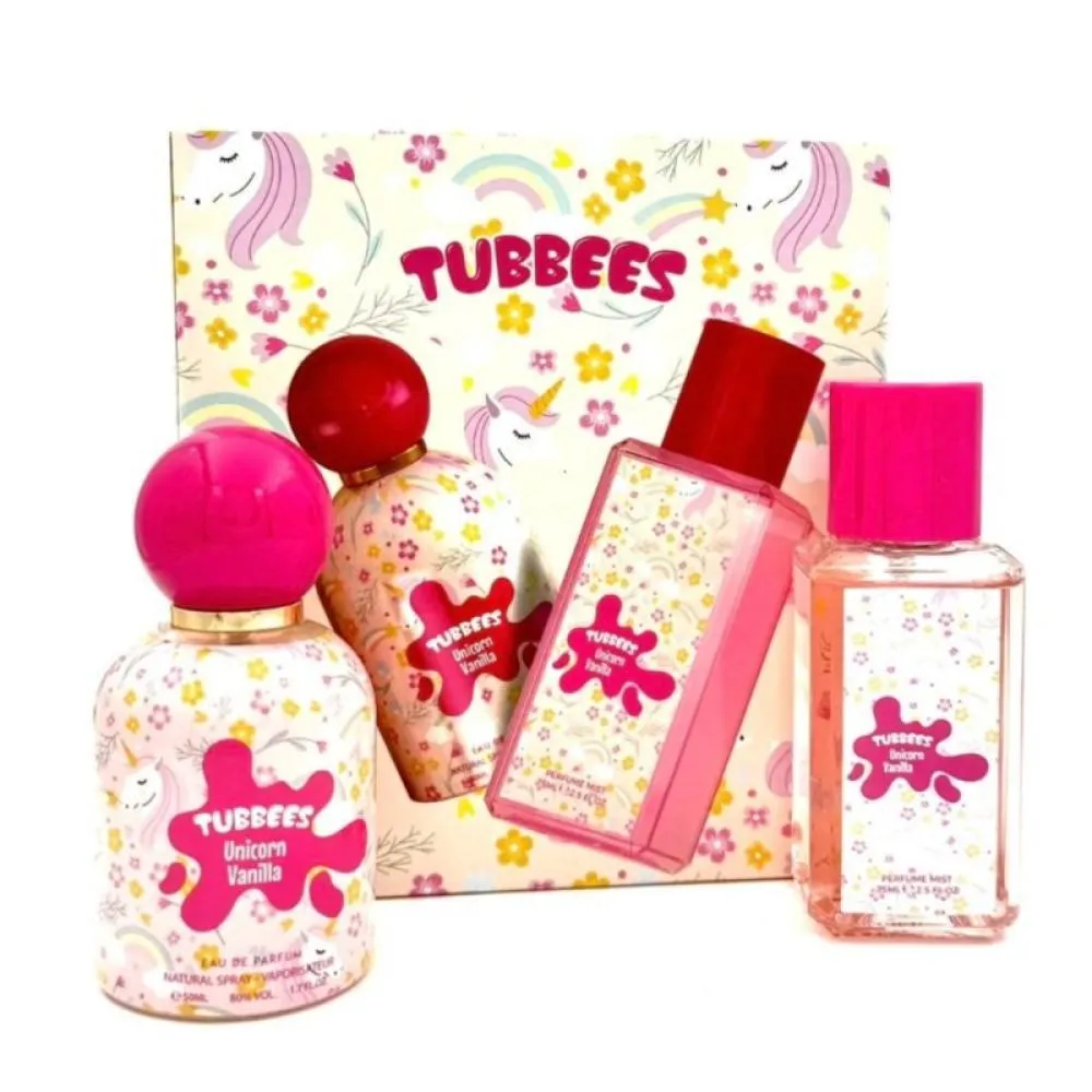 Tubbees Unicorn Vanilla eau de parfum voor dames 50 ml + bodyspray 75 ml