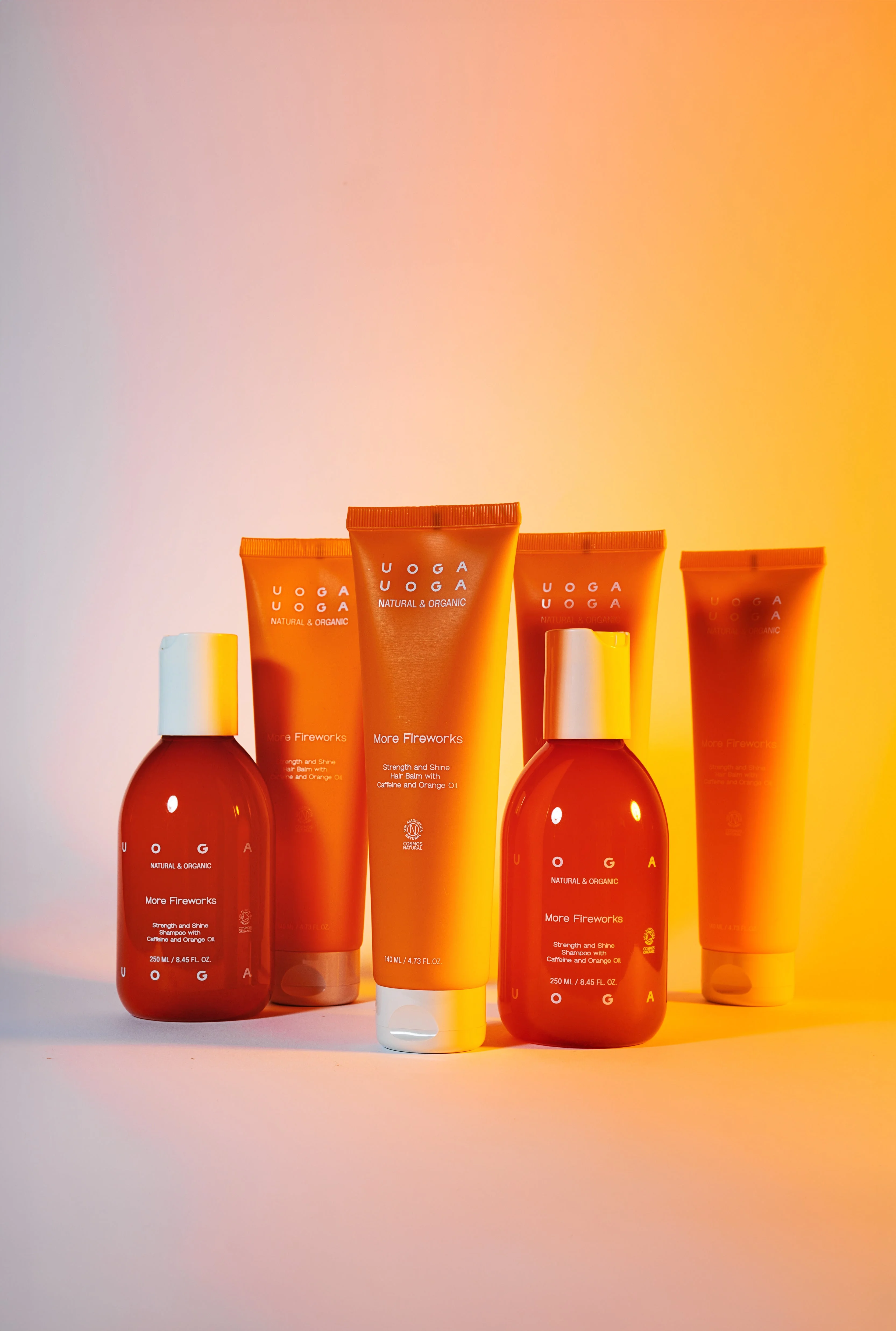 Uoga Uoga Shampoo voor versterking en glans van het haar More Fireworks BIO (250 ml) - met de geur van sinaasappels