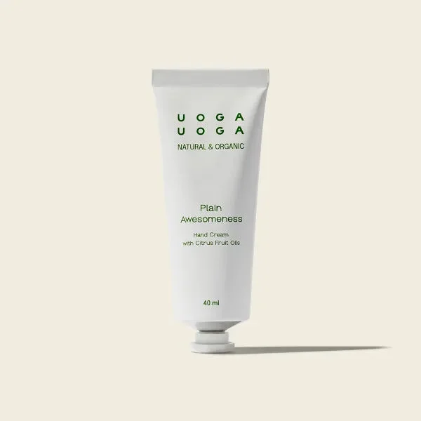 Uoga Uoga Hydraterende handcrème Plain Awesomeness BIO (40 ml) - met een frisse citrusgeur