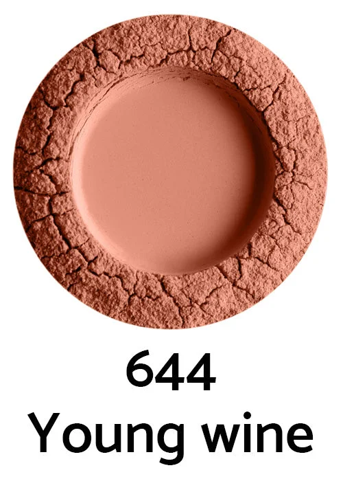 Uoga Uoga Minerale losse poederblush met barnsteen (5 g) 6405 Coral Charm - natuurlijk accent voor de wangen in 3 tinten