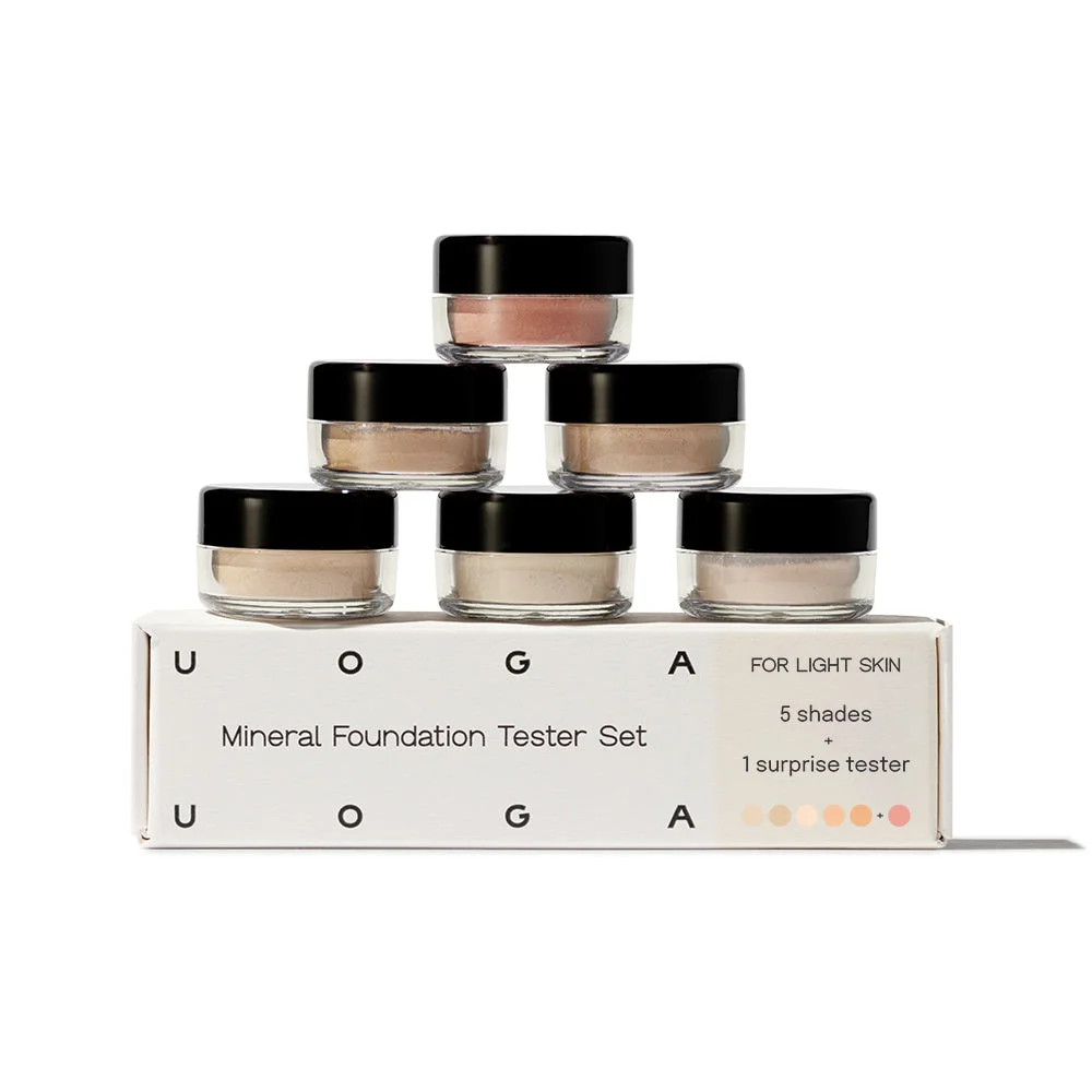 Uoga Uoga Minerale poederfoundation (0,7 g - proefmonster) 637 Amber Sand - om te proberen 12 tinten