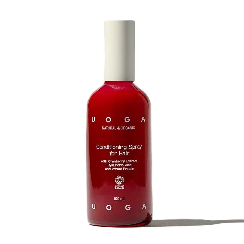 Uoga Uoga Regenererende sprayconditioner met veenbessen en biologische proteïne (100 ml) - voor gemakkelijk doorkammen en glans van het haar