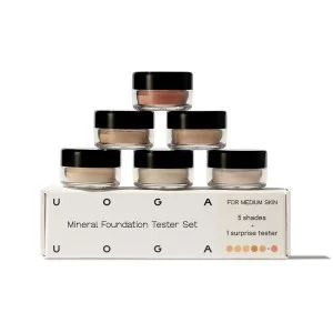 Uoga Uoga Proefset Minerale make-up (6 x 0,7 g) Medium / Tan - 5 foundations + 1 blush afgestemd op de huidtint