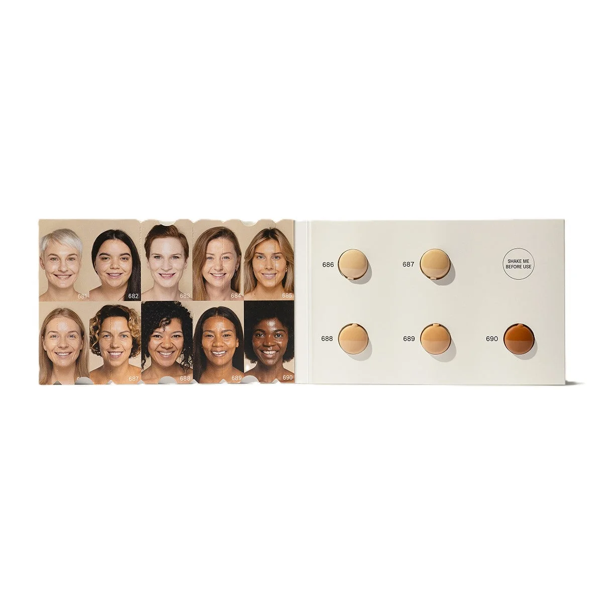 Uoga Uoga Testerset met vloeibare minerale make-up en serum SPF 20 BIO (10 x 1 ml) - 10 tinten make-up