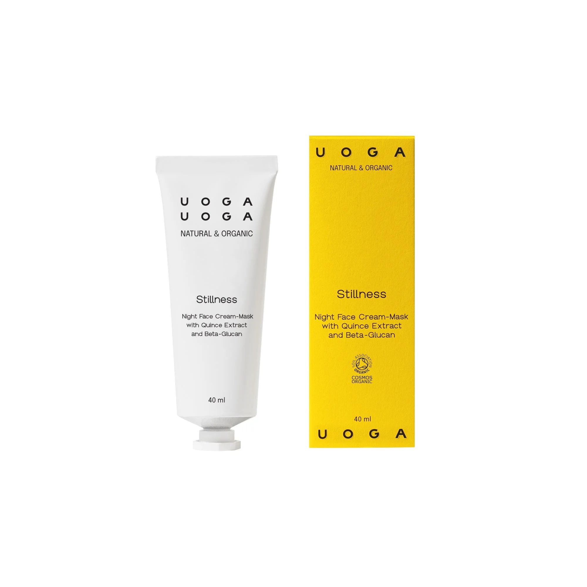 Uoga Uoga Voedend nachtmasker voor het gezicht Stillness BIO (40 ml) - met een intensief hydraterende werking
