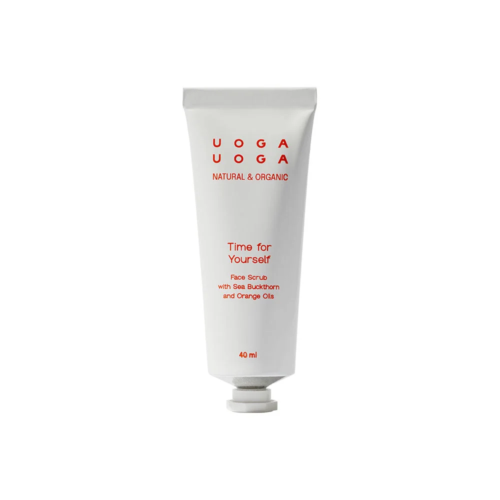 Uoga Uoga Voedende gezichtsscrub Time for Yourself met duindoorn (40 ml) - met zoete sinaasappelolie