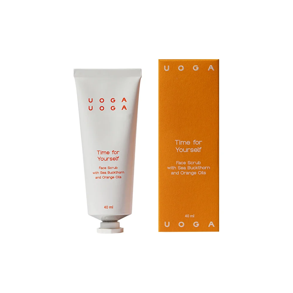 Uoga Uoga Voedende gezichtsscrub Time for Yourself met duindoorn (40 ml) - met zoete sinaasappelolie