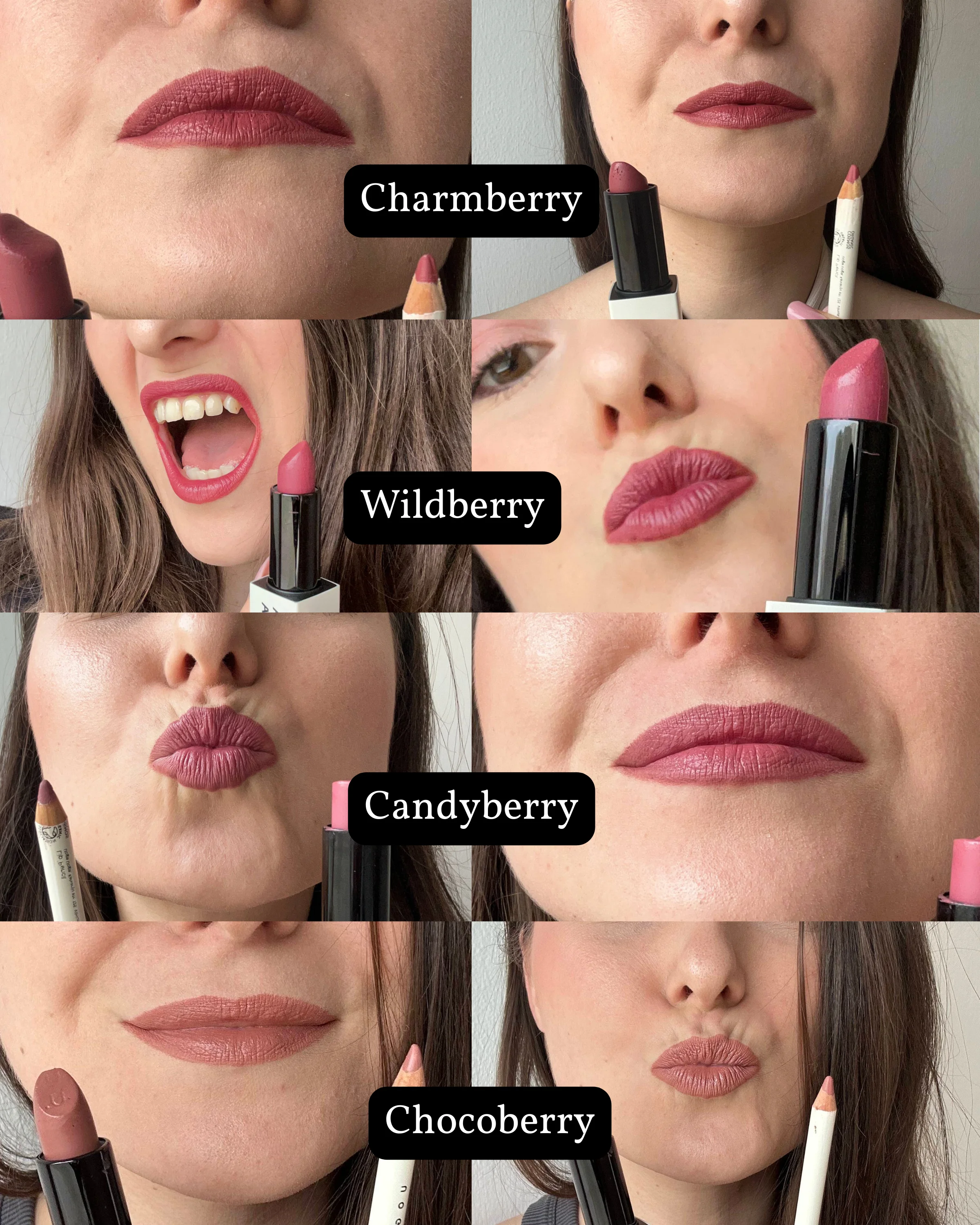 Uoga Uoga Voedende lippenstift (4 g) 614 Candyberry - 6 tinten op basis van mineralen