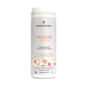 Vegetology Calcium Vitamine D3, 60 kauwtabletten