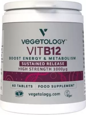 Vegetology Vegetology Vitamine B12 1000µg (Cyanocobalamine) geleidelijke afgifte 60 tabletten