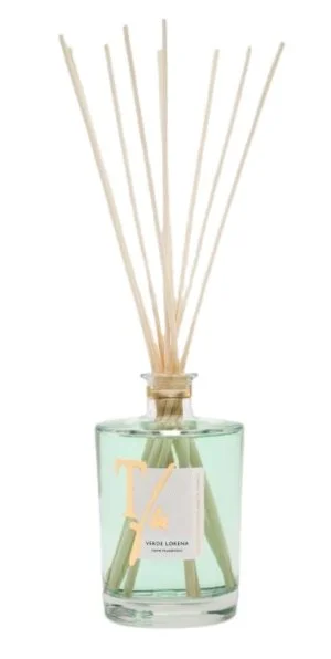 VERDE LORENA STICKS ML.500 HUISPARFUM - TFU (inclusief 10 natuurlijke bamboestokjes van 36 cm)