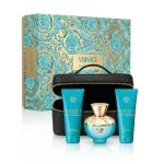 Pour Femme Dylan Turquoise + douchegel 100 ml + bodygel 100 ml + cosmetische tas eau de toilette voor dames