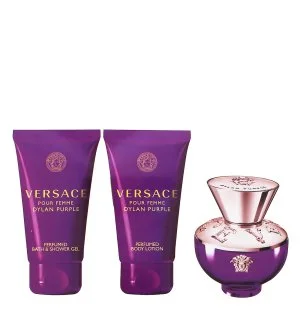 Versace Dylan Purple geschenkset 50 ml + bodylotion 50 ml + douchegel eau de parfum voor dames