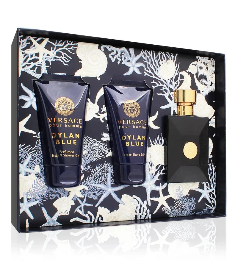 Dylan Blue Pour Homme geschenkset 50 ml + douchegel 50 ml + aftershavebalsem eau de toilette voor mannen