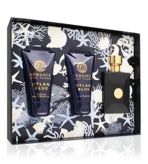 Versace Dylan Blue Pour Homme geschenkset 50 ml + douchegel 50 ml + aftershavebalsem eau de toilette voor mannen