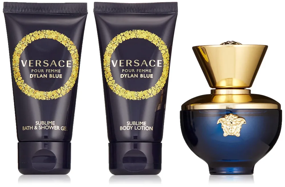 Dylan Blue Pour Femme geschenkset voor vrouwen eau de parfum 50 ml + bodylotion 50 ml + douchegel 50 ml 50 ml + tělové mléko 50 ml + sprchový gel 50 ml