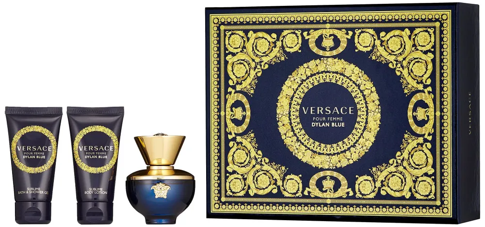 Dylan Blue Pour Femme geschenkset voor vrouwen eau de parfum 50 ml + bodylotion 50 ml + douchegel 50 ml 50 ml + tělové mléko 50 ml + sprchový gel 50 ml