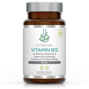 Vitamine B12, 1000 µg Bioactive onder de tong, 60 tabletten
