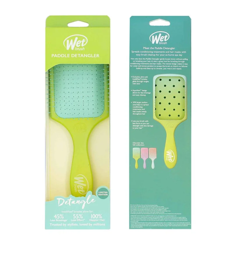 Paddle Detangler Feel Good haarborstel Ombre - Groen/Blauw