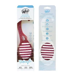 Wet Brush Shower Detangler haarborstel Roze Glitter