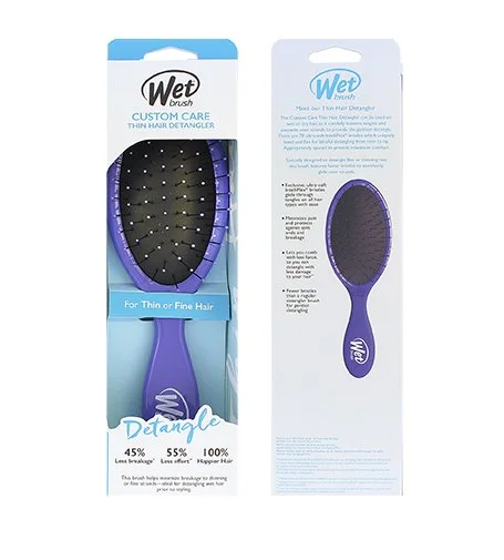 Custom Care Thin Hair Detangler haarborstel Paars
