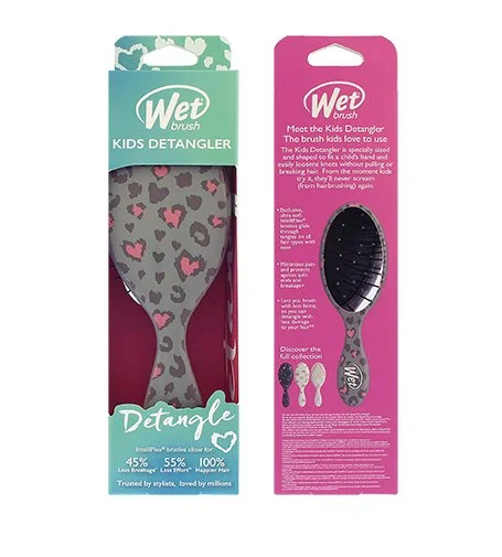 Kids Detangler haarborstel Leopard