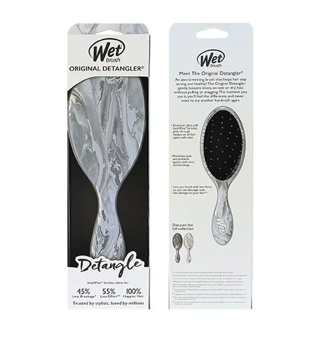 Original Detangler Metallic Marble haarborstel Silver