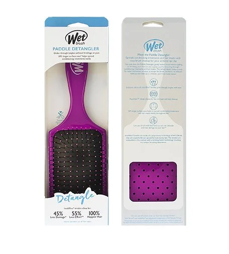 Paddle Detangler haarborstel Paars