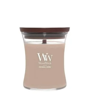 WoodWick Patchouli Crème geurkaars met houten lont 275 g