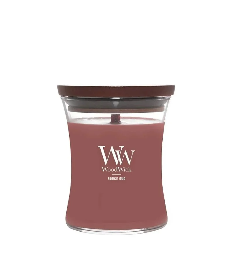Rouge Oud geurkaars met houten lont 275 g