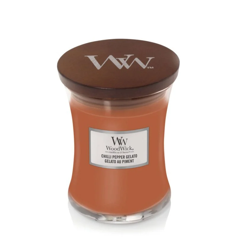 Chilli Pepper Gelato geurkaars met houten lont 275 g