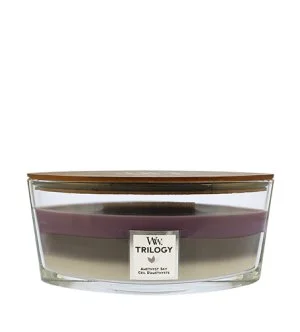 WoodWick Trilogy Amethyst Sky geurkaars met houten lont 453,6 g