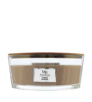 WoodWick Cashmere geurkaars met houten lont 453,6 g