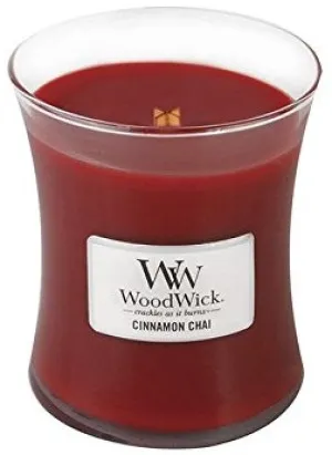 WoodWick Cinnamon Chai geurkaars met houten lont voor vrouwen