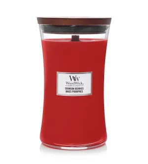 WoodWick Crimson Berries geurkaars met houten lont 609,5 g