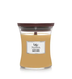 Woodwick Gilded Sands geurkaars met houten lont 275 g
