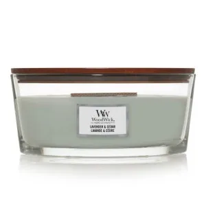 WoodWick Lavender & Cedar geurkaars met houten lont 453,6 g