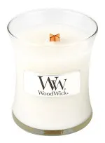 WoodWick Linen geurkaars met houten lont 85 g