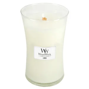 WoodWick Linen geurkaars met houten lont 609,5 g