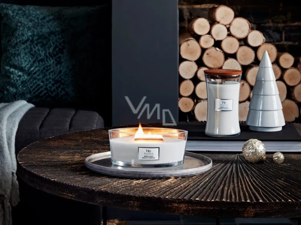 Magnolia Birch geurkaars met houten lont 453,6 g