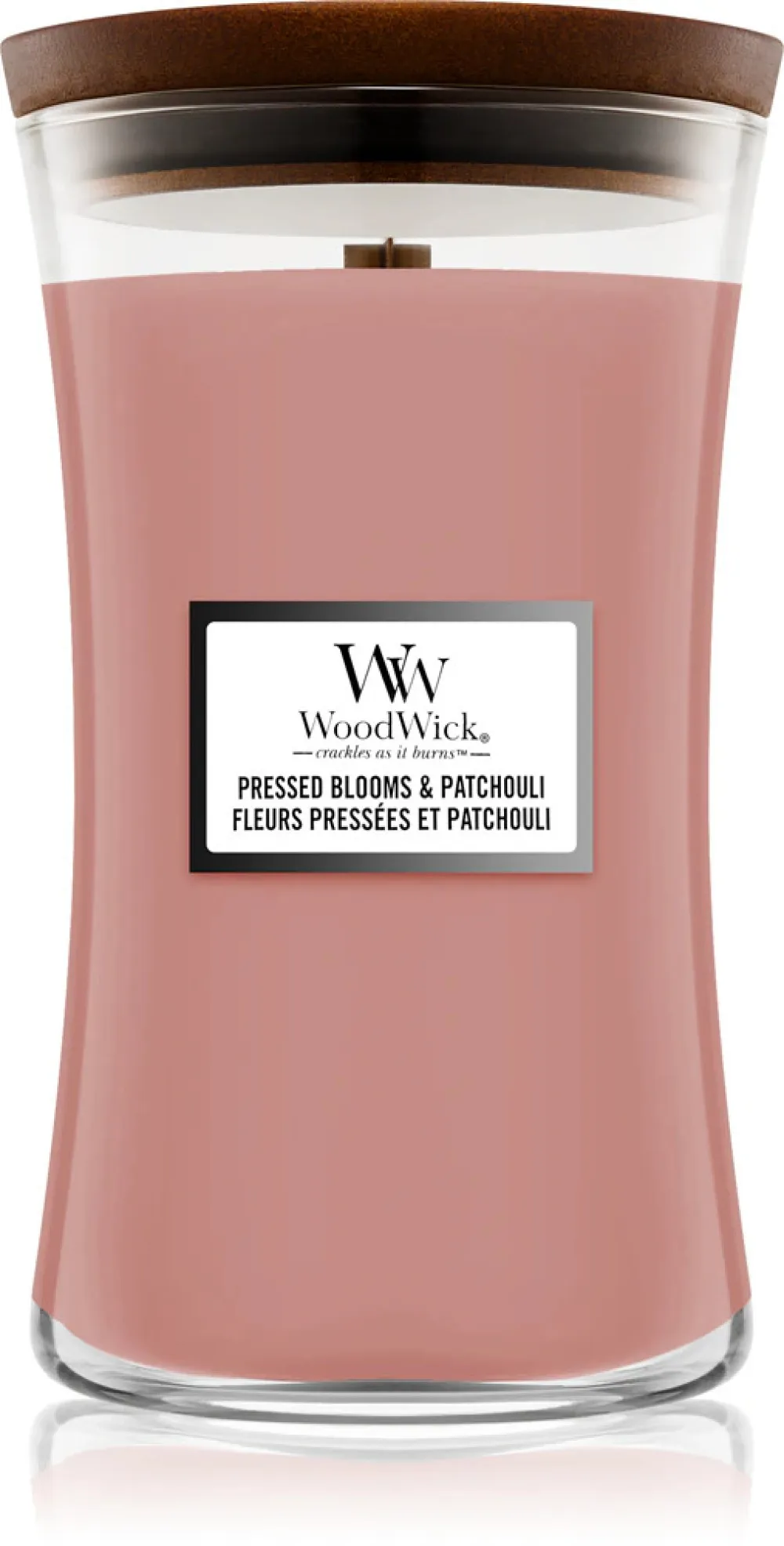 Pressed Blooms & Patchouli geurkaars met houten lont 609,5 g