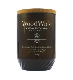 WoodWick ReNew Tomato Leaf & Basil kaars groot 368 g