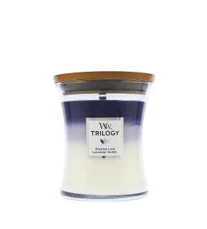 WoodWick Trilogy Evening Luxe geurkaars met houten lont 275 g