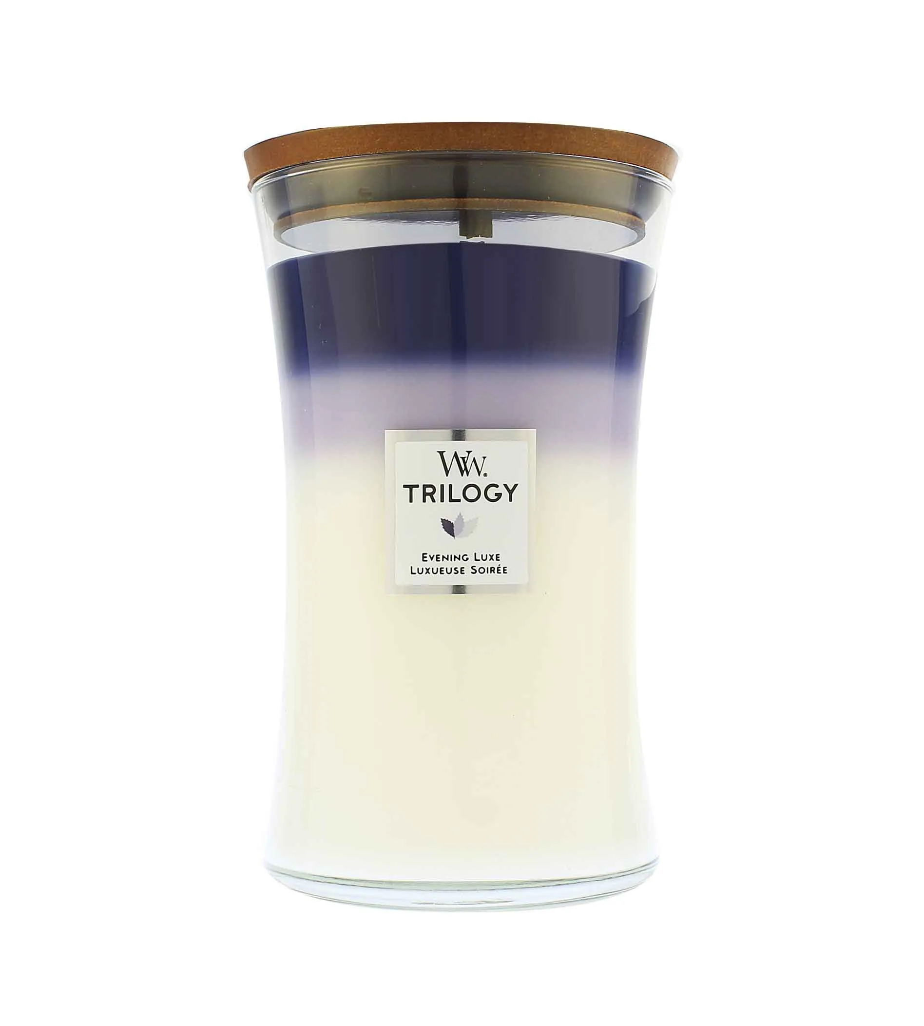 WoodWick Trilogy Evening Luxe geurkaars met houten lont 609 g